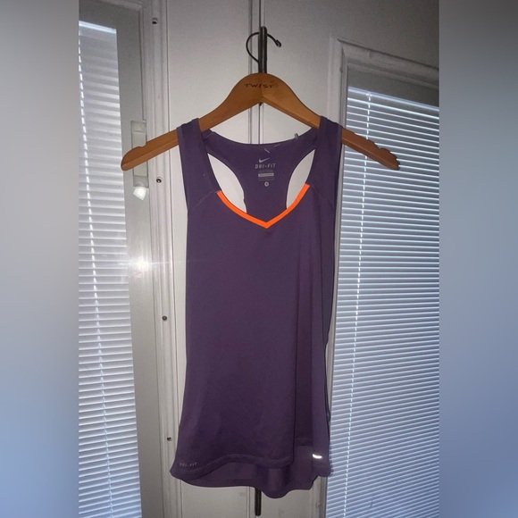 Nike Tops - Nike Purple Tank Top with Orange Accent